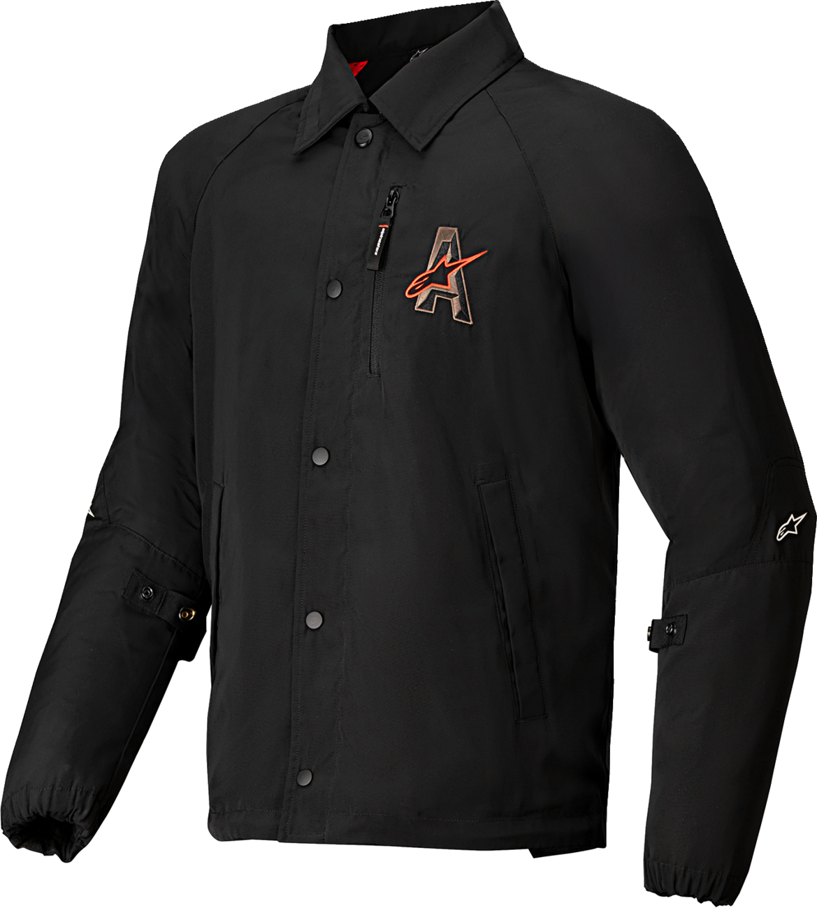 Alpinestars Revved WR Jacket in black, medium size, featuring a sleek design and durable fabric for motorcycle riding.