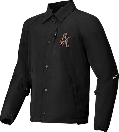 Alpinestars Revved WR Jacket in black, medium size, featuring a sleek design and durable fabric for motorcycle riding.