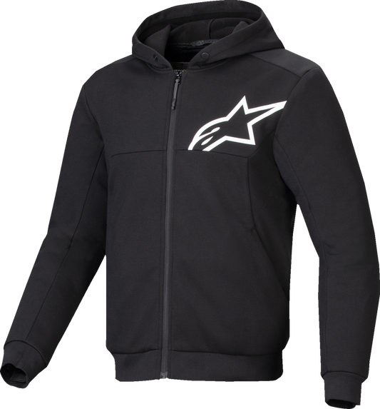ALPINESTARS, Alpinestars Chrome v2 Sport Hoodie - Black/White, Small (Part Number 4200325-12-S)
