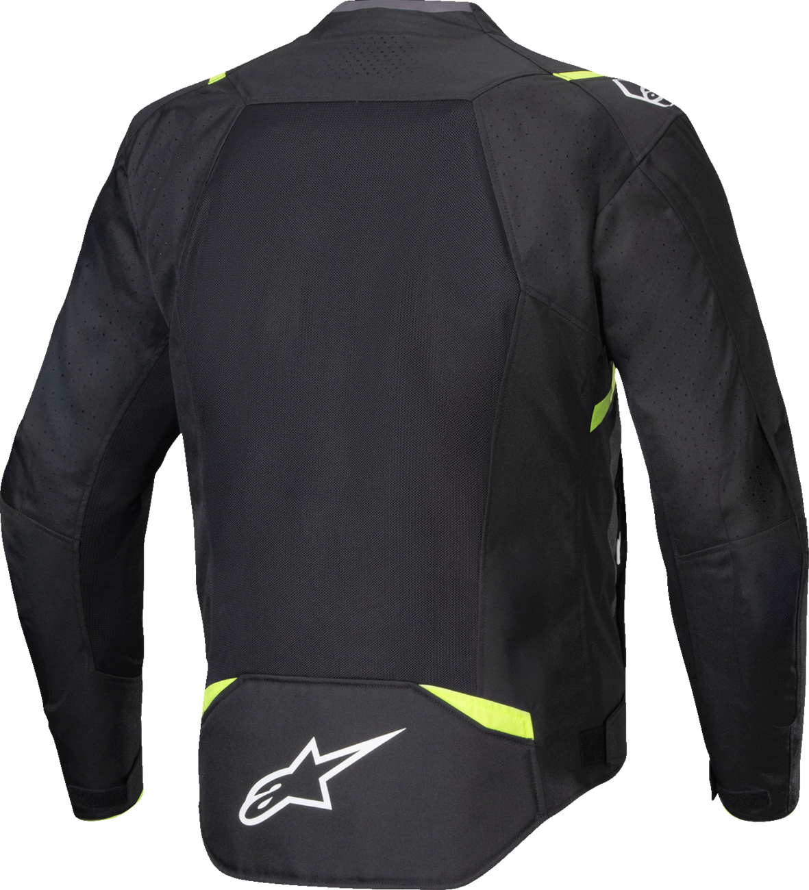 Alpinestars T-SPS Air v2 motorcycle jacket in black and yellow fluo with protective armor, size 2XL, designed for riding safety.