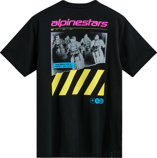 Black Alpinestars No Barrier CSF T-Shirt in 2XL, featuring the Alpinestars logo and comfortable casual fit.