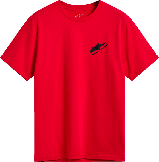 Alpinestars Formulate CSF T-Shirt in red, 2XL, made of comfortable cotton-poly blend, displayed flat with logo details.