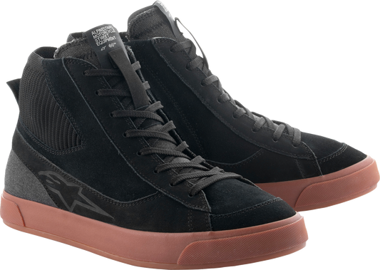 Alpinestars Stated Shoes in black and gum color, US 12, EU 45.5, featuring sporty design and branding details.