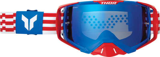 THOR, THOR Activate Goggle - Patriot Red/White/Blue with Blue Mirror Lens - Part 2601-3700