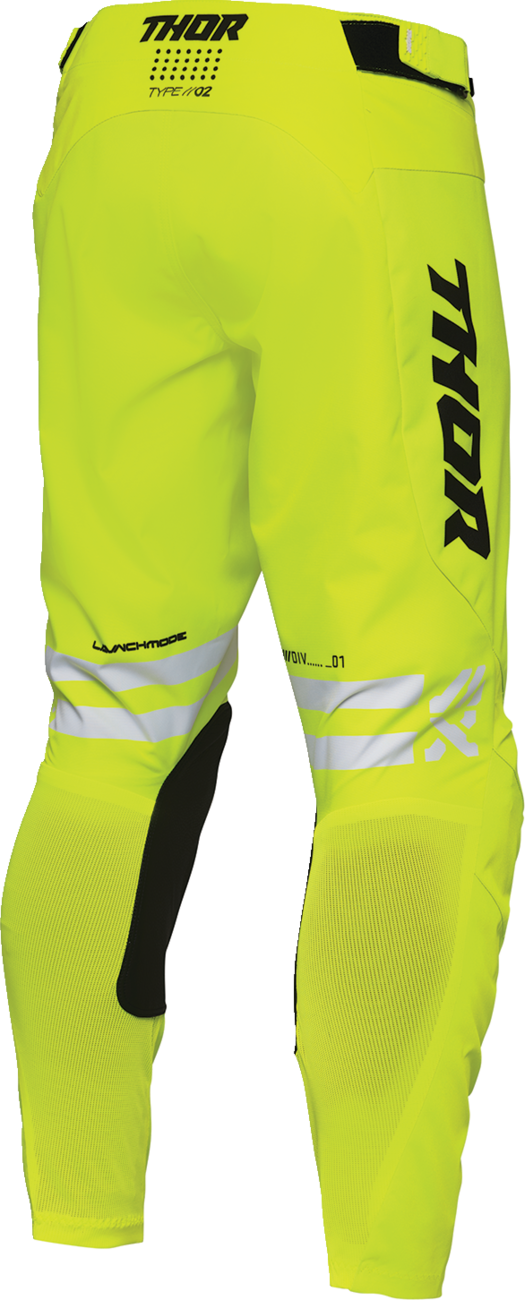 THOR, THOR Launchmode Dozer Pants - Acid/Black US 40 | Durable Motorcycle Riding Pants with Enhanced Ventilation and Comfort
