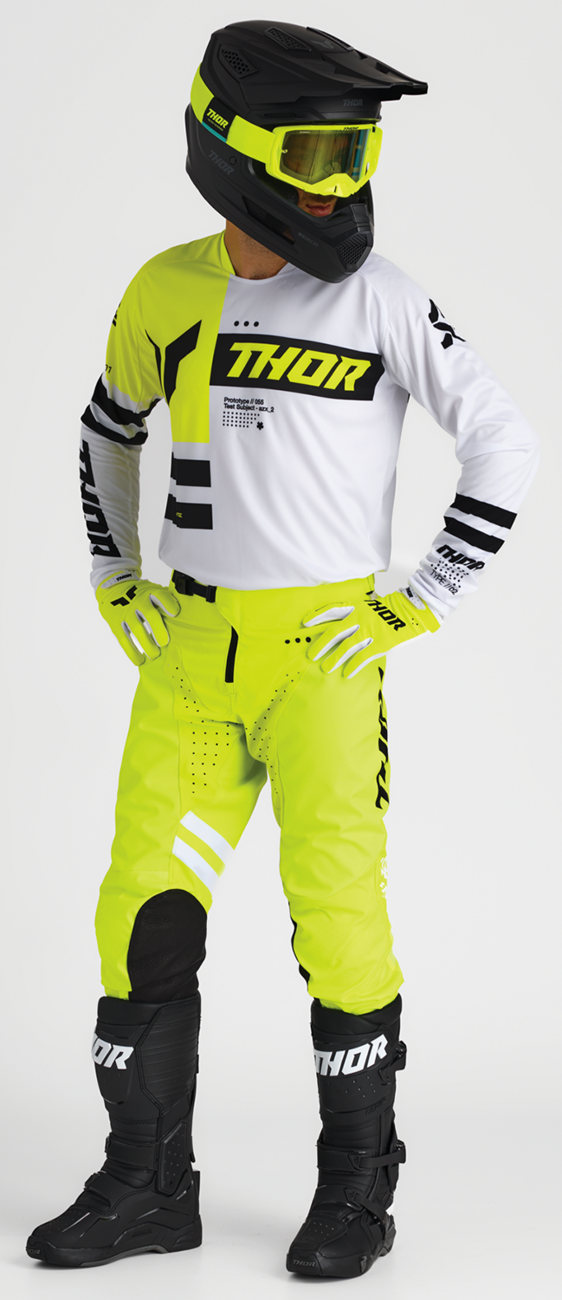 THOR, THOR Launchmode Dozer Pants - Acid/Black US 40 | Durable Motorcycle Riding Pants with Enhanced Ventilation and Comfort
