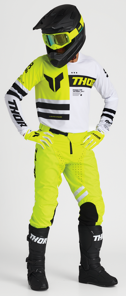 THOR, THOR Launchmode Dozer Pants - Acid/Black US 40 | Durable Motorcycle Riding Pants with Enhanced Ventilation and Comfort