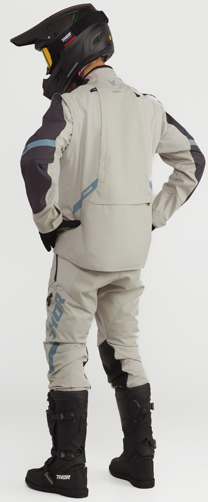 THOR Terrain In-the-Boot Pants in sand color, US size 38, featuring durable riding gear with reinforced knee panels.