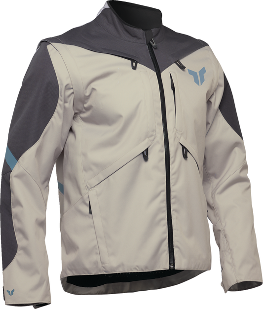 THOR Terrain Sand 3XL waterproof riding jacket with ventilation, multiple storage pockets, durable design, suitable for outdoor riding.
