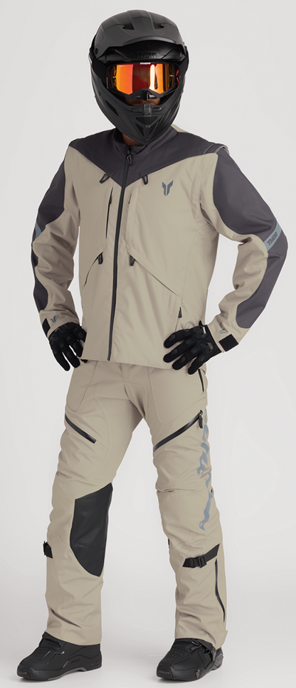 THOR Terrain Jacket Sand 3XL, durable waterproof riding jacket with ventilation and storage pockets for outdoor equestrian activities