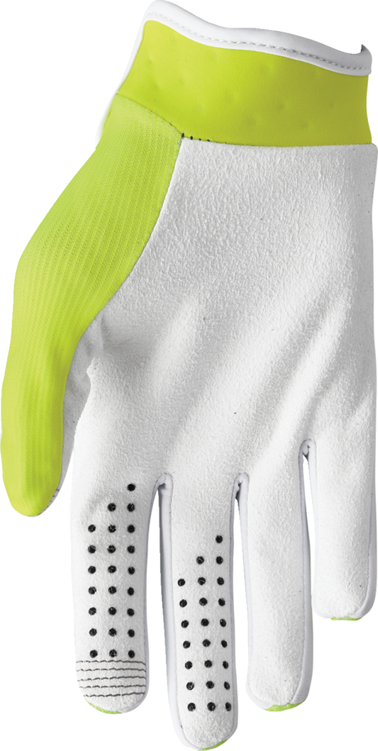 THOR Launchmode Gloves in Acid color, size XL, showcasing durable motorcycle glove design with protective features.
