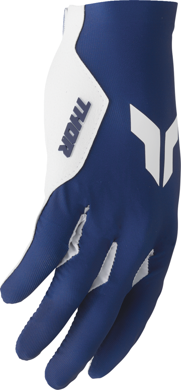 THOR Sportmode Iconic Gloves in navy and white, medium size, featuring durable construction and comfortable fit.