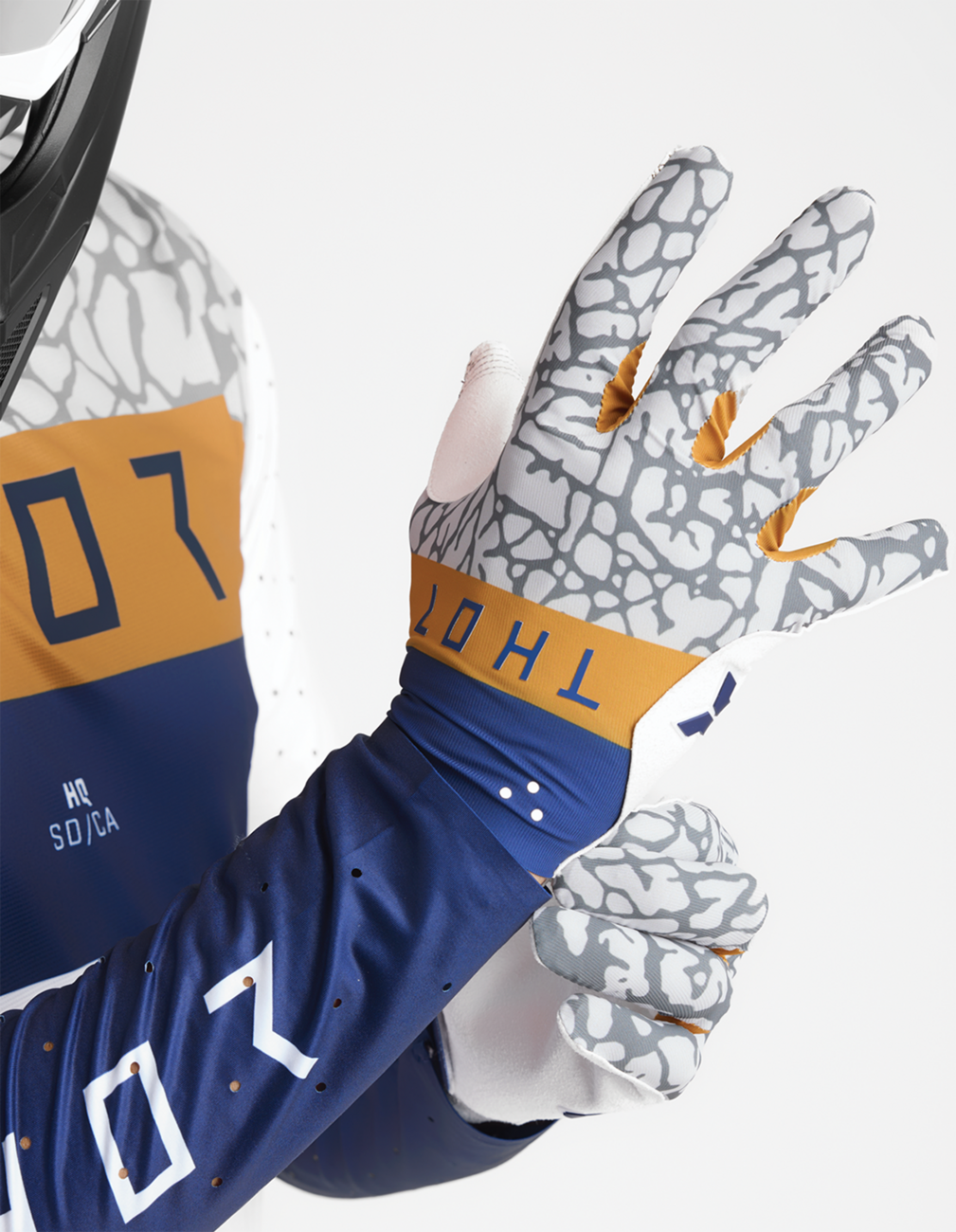 THOR, THOR Sportmode Bravo Gloves Navy/Copper Small - Part Number 3330-8237