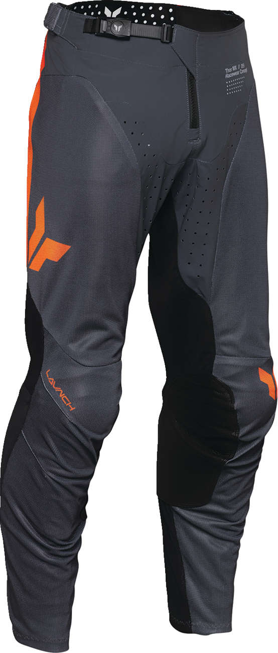 THOR, THOR Launchmode Air Raid Pants - Charcoal/Black US 32 - Durable Motorcycle Riding Gear