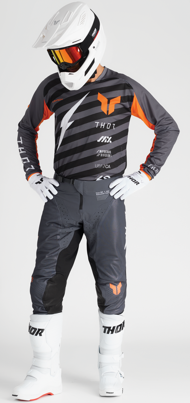 THOR, THOR Launchmode Air Raid Pants - Charcoal/Black US 32 - Durable Motorcycle Riding Gear