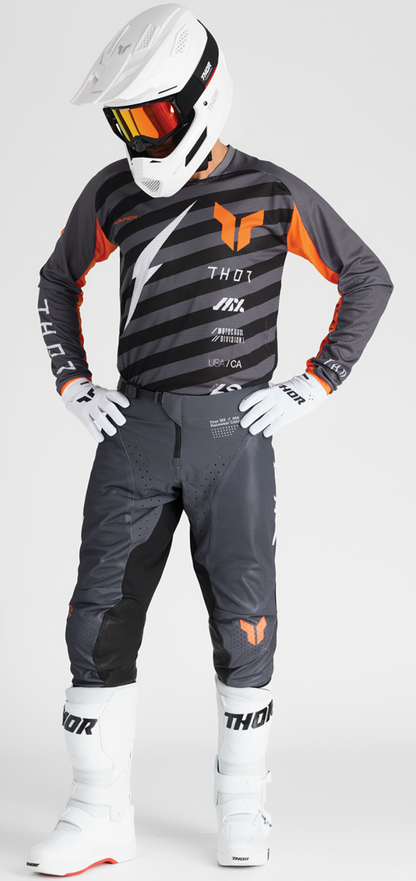 THOR, THOR Launchmode Air Raid Pants - Charcoal/Black US 32 - Durable Motorcycle Riding Gear