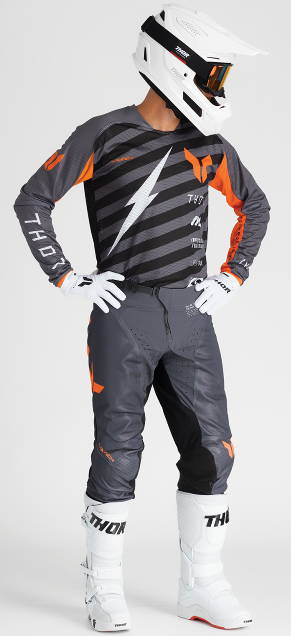 THOR, THOR Launchmode Air Raid Pants - Charcoal/Black US 32 - Durable Motorcycle Riding Gear