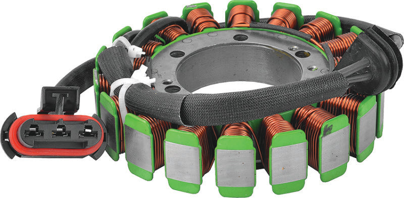 QuadBoss Polaris ACE 900 SP stator replacement part, showing the black electrical component with wiring for Powersports vehicle.