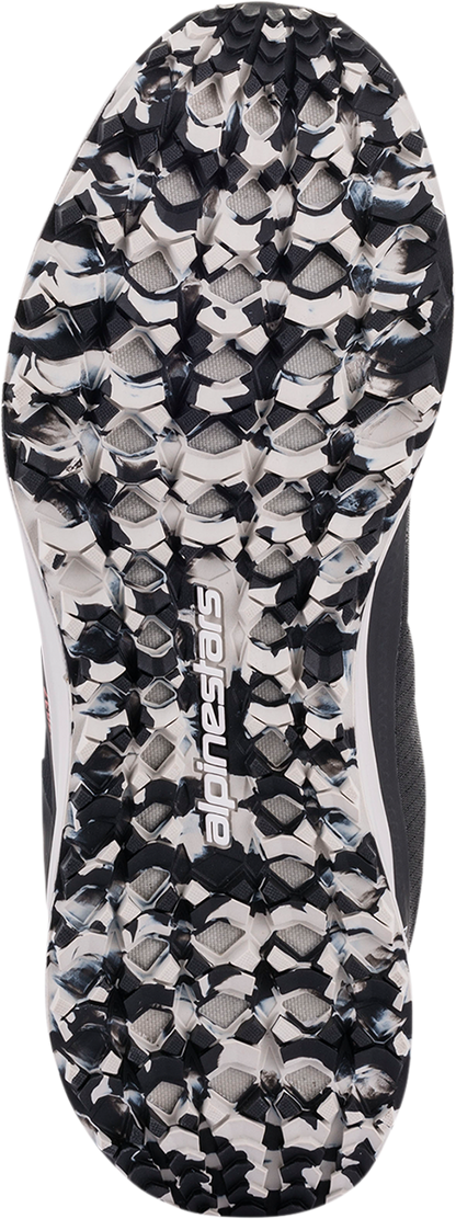 Alpinestars Speedforce shoes in black, white, and red with US size 12, showing the sporty design and branding details.
