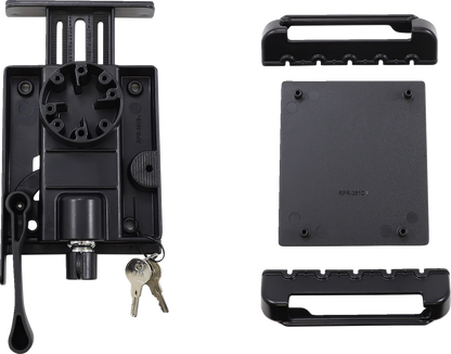 Engine RAM Mounts Holder with Tab-Lock system, compatible with Bill's Exhausts RAM-HOL-TABL23U, secured for vehicle use