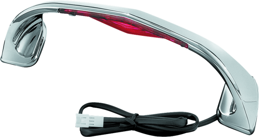 Kuryakyn LED lighted trunk lid handle for Honda Gold Wing GL1800, 2001-2005, showing the illuminated handle on the motorcycle trunk.
