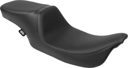 Drag Specialties Predator 2-up seat with solar leather for Harley FL 1997-2007, motorcycle seat with comfortable design