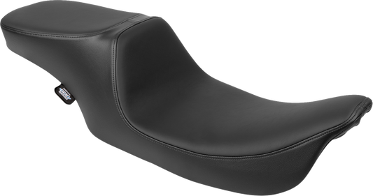 Drag Specialties Predator 2-up seat with solar leather for Harley FL 1997-2007, motorcycle seat with comfortable design