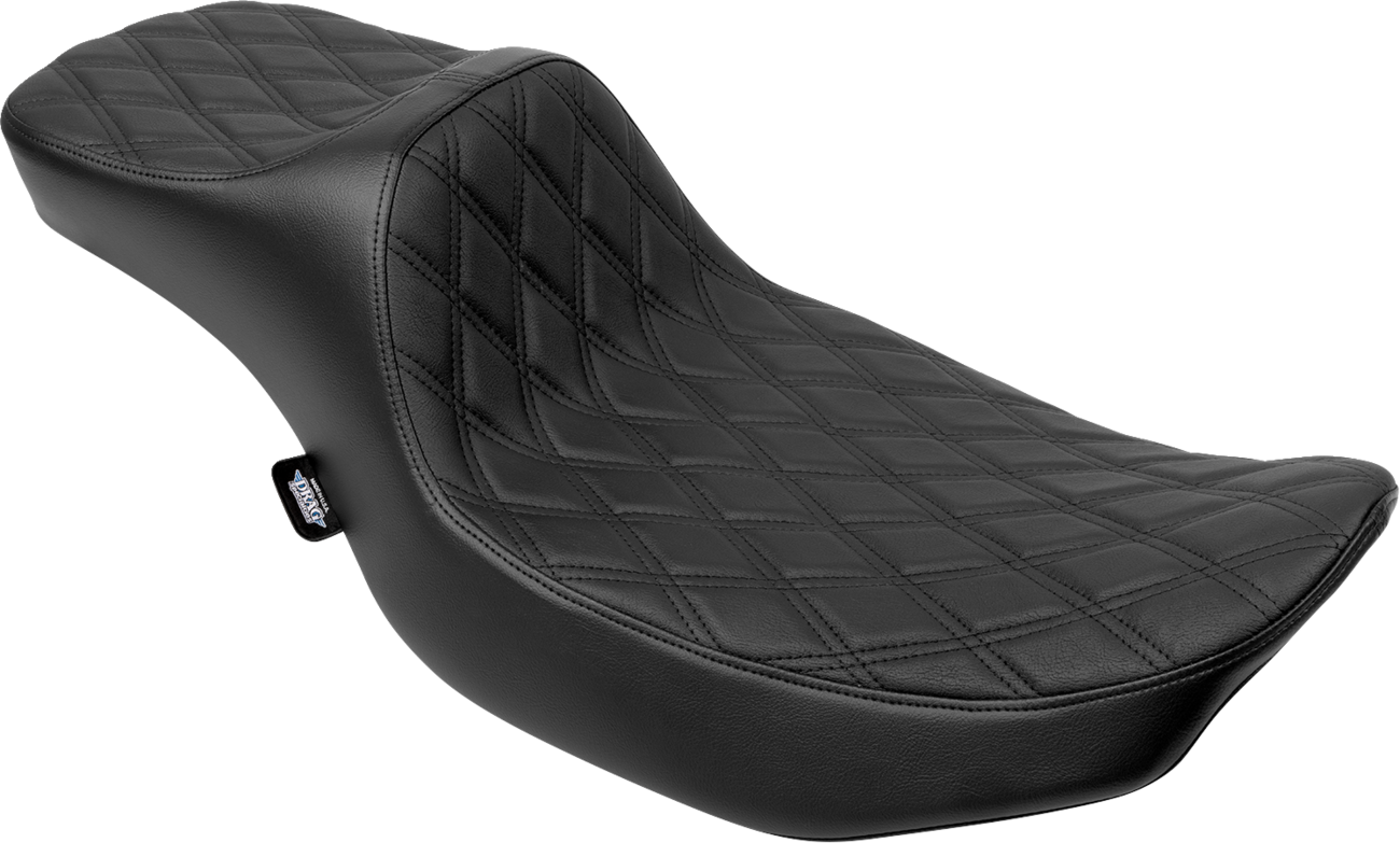 DRAG SPECIALTIES SEATS Predator III Extended Reach Seat for Harley FLH/FLT 2023-2024, showing black foam and seat cover
