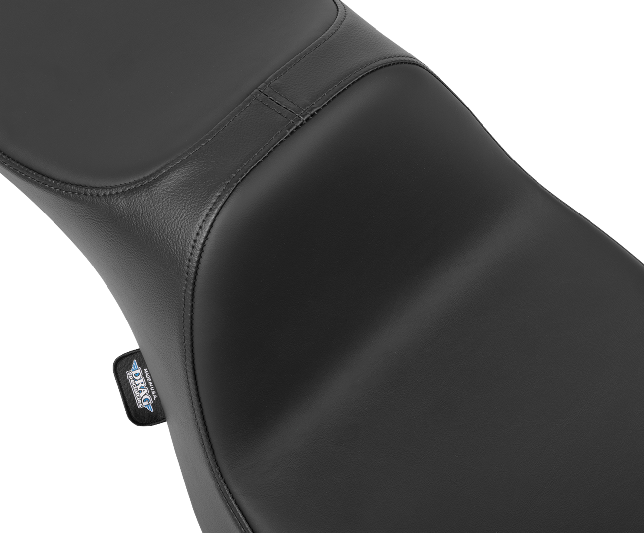 DRAG SPECIALTIES SEATS Predator III extended reach motorcycle seat for FLH/FLT 2023-2024, vinyl and solar reflective leather.