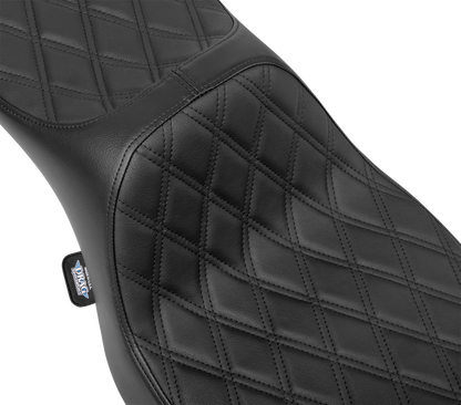 DRAG SPECIALTIES SEATS Predator III Extended Reach Seat for Harley FLH/FLT 2023-2024, shown from side angle
