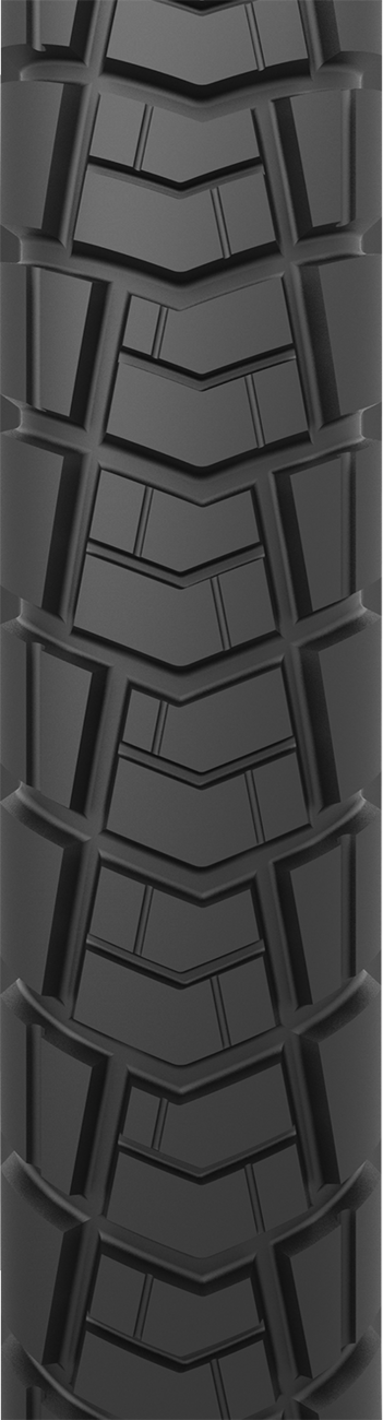 Kenda Trakmaster DTR front motorcycle tire in 120/70-19 size, designed for dual sport and adventure bikes, with rugged tread pattern.