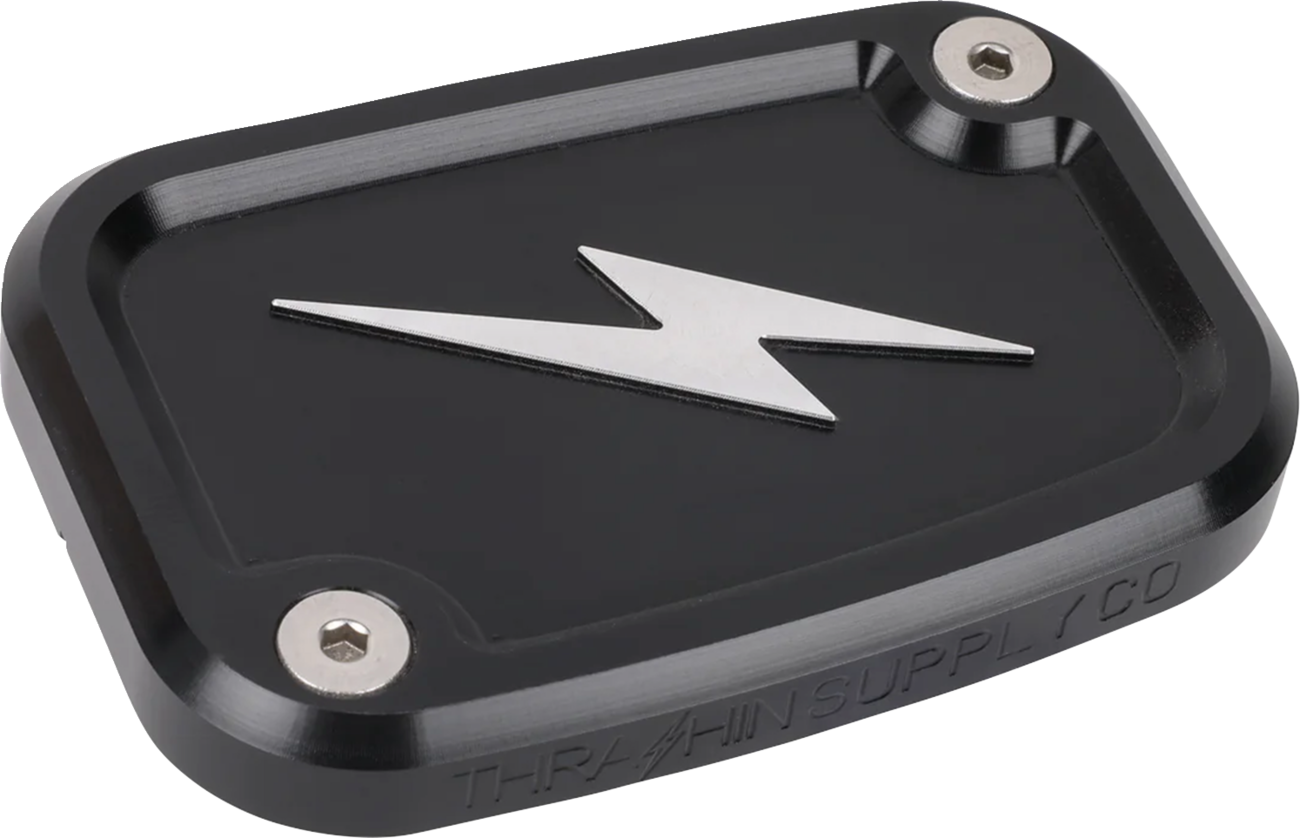 THRASHIN SUPPLY CO. Front Brake Master Cylinder Cover TSC-3176-4 in Black