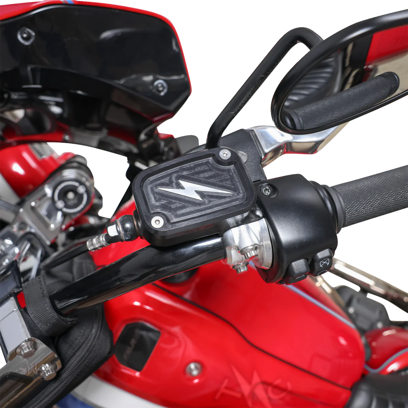 THRASHIN SUPPLY CO. Front Brake Master Cylinder Cover TSC-3176-4 in Black