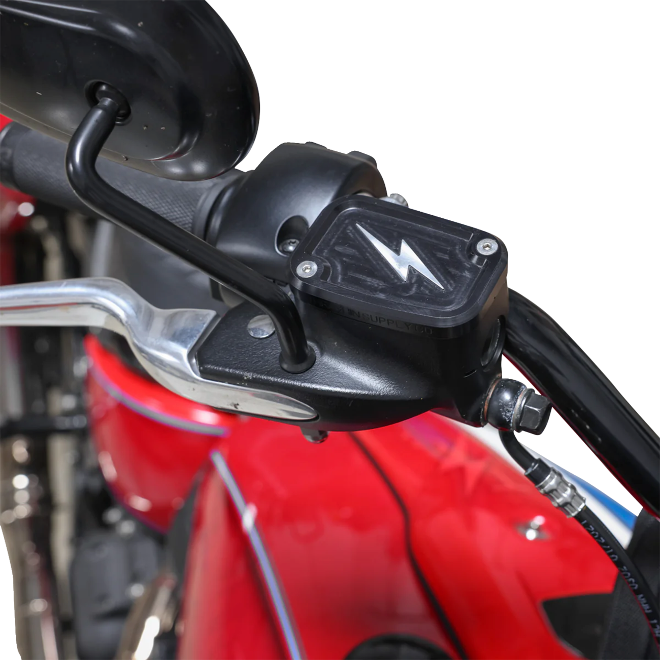 THRASHIN SUPPLY CO. Front Brake Master Cylinder Cover TSC-3176-4 in Black