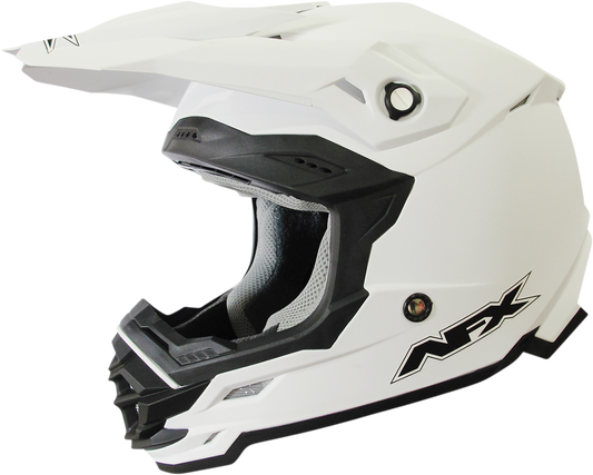 Bill's Exhausts AFX FX-19R helmet in matte white, 2XL size, with a sleek aerodynamic design and clear visor.