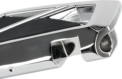 Kuryakyn Phantom passenger floorboards for Harley-Davidson 2008-2009 motorcycle, featuring black textured surface and mounting hardware.