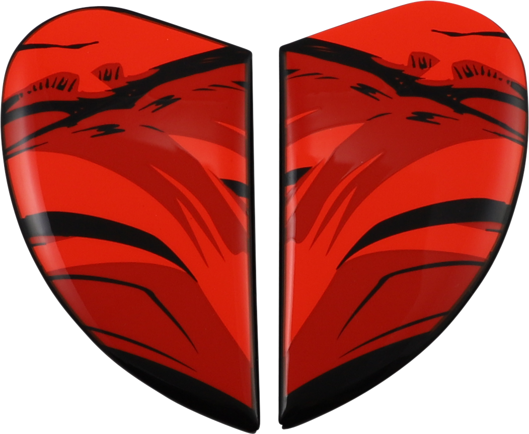 Red ICON Airform™ Side Plates for helmets, compatible with Manik'R models, featuring a sleek design and durable construction.