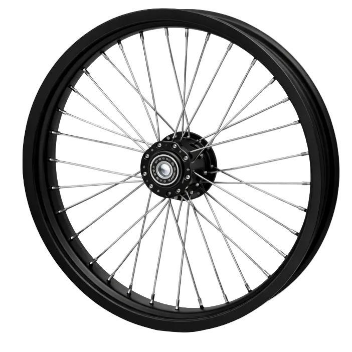 Rawrr Mantis X Pro rear rim assembly wheel with black metal rim and tire-ready design