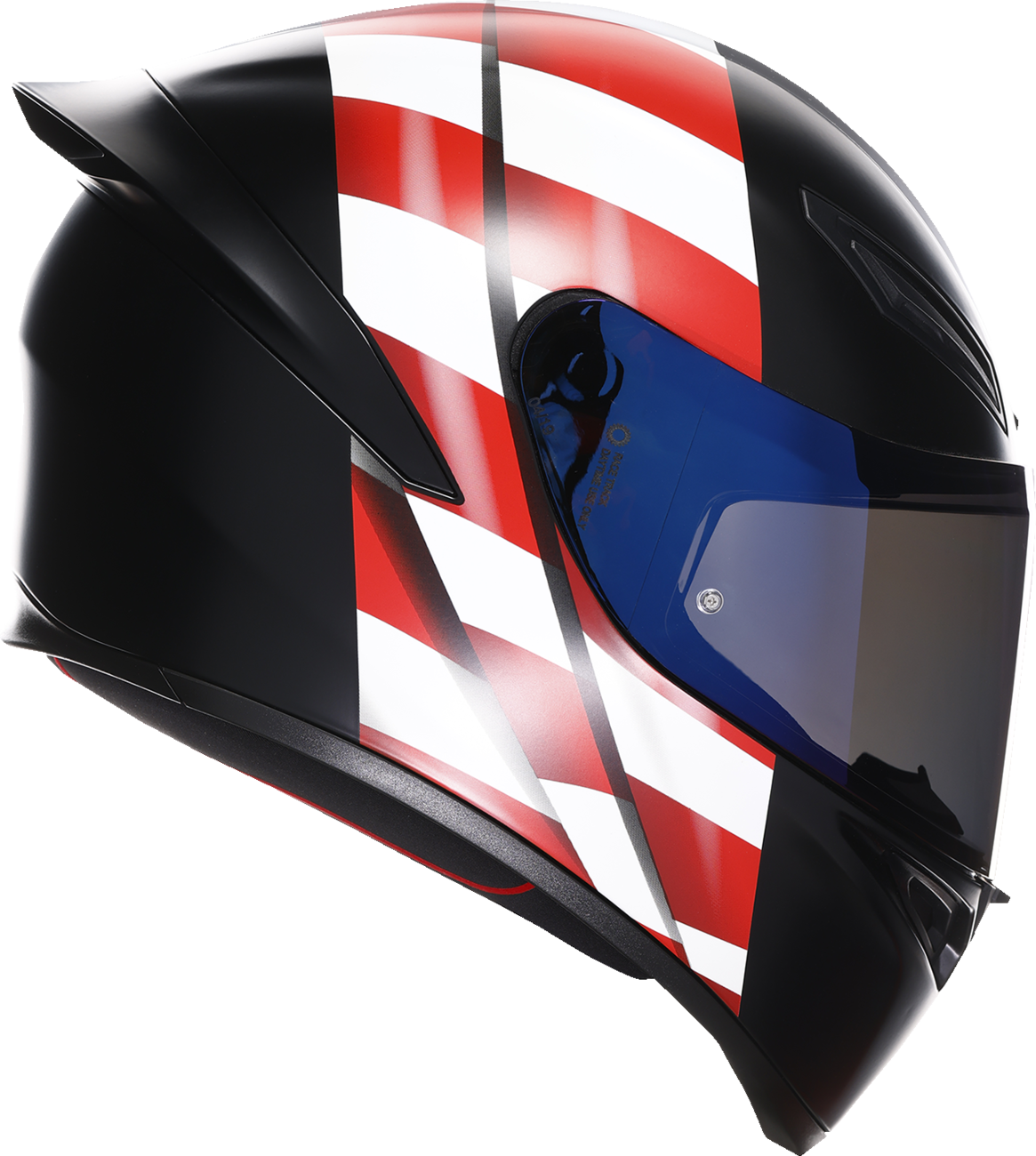 AGV K1 S motorcycle helmet with US flag design in red, white, and blue, size 2XL, featuring bold patriotic graphics.