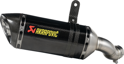 AKRAPOVIC Akradovic Slip-On Line Muffler for Kawasaki Z900, carbon fiber finish, lightweight motorcycle exhaust system.