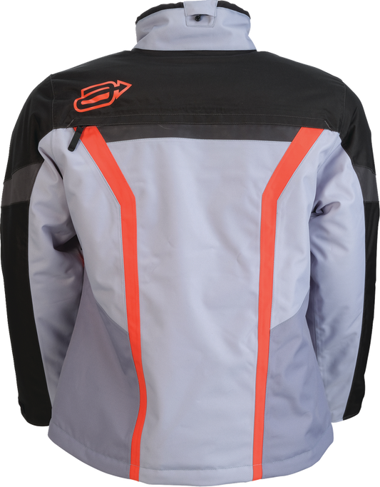 ARCTIVA Women's Pivot 8 insulated jacket in gray and coral, size XS, featuring quilted design and insulated winter wear.