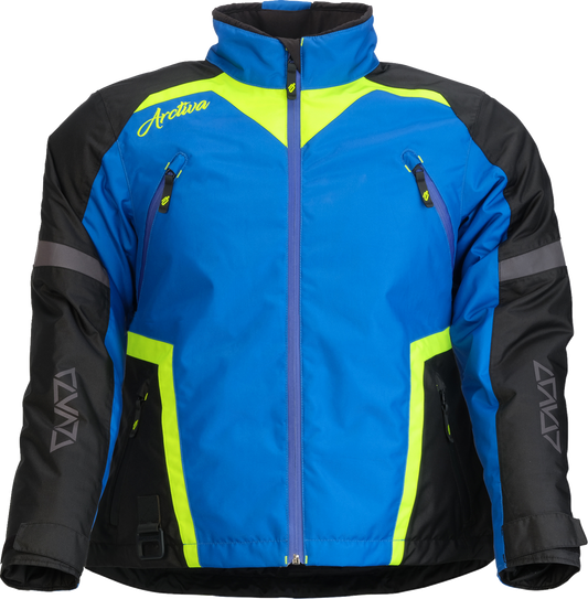 ARCTIVA Women's Pivot 8 insulated jacket in blue and hi-viz, size 2XL, with front zipper and insulated design.