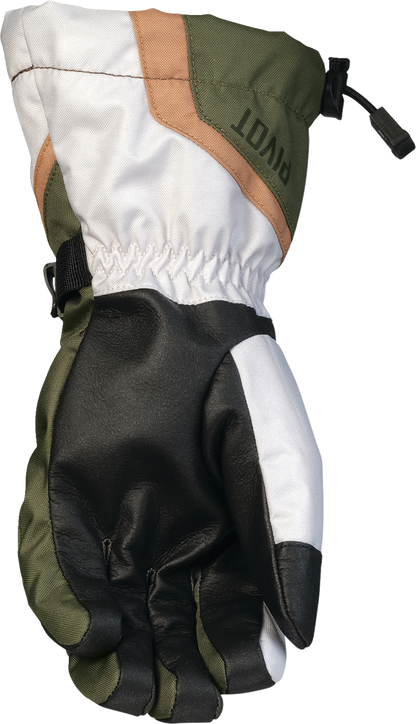 ARCTIVA Women's Pivot 8 insulated waterproof winter gloves in green and tan, size large with 3M™ Thinsulate™ insulation.