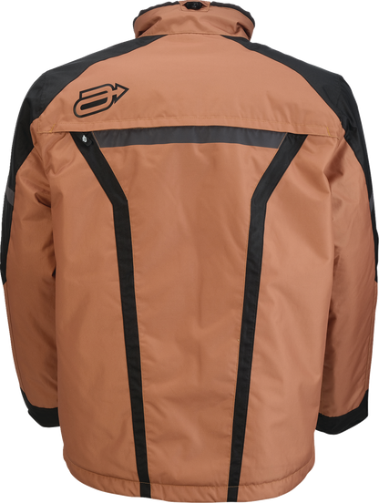 ARCTIVA Pivot 8 insulated jacket in tan and black, small size, showing front view with quilted design and zipper details.