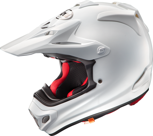 White ARAI VX-Pro4 motorcycle helmet in XS size with advanced protection and comfort features.
