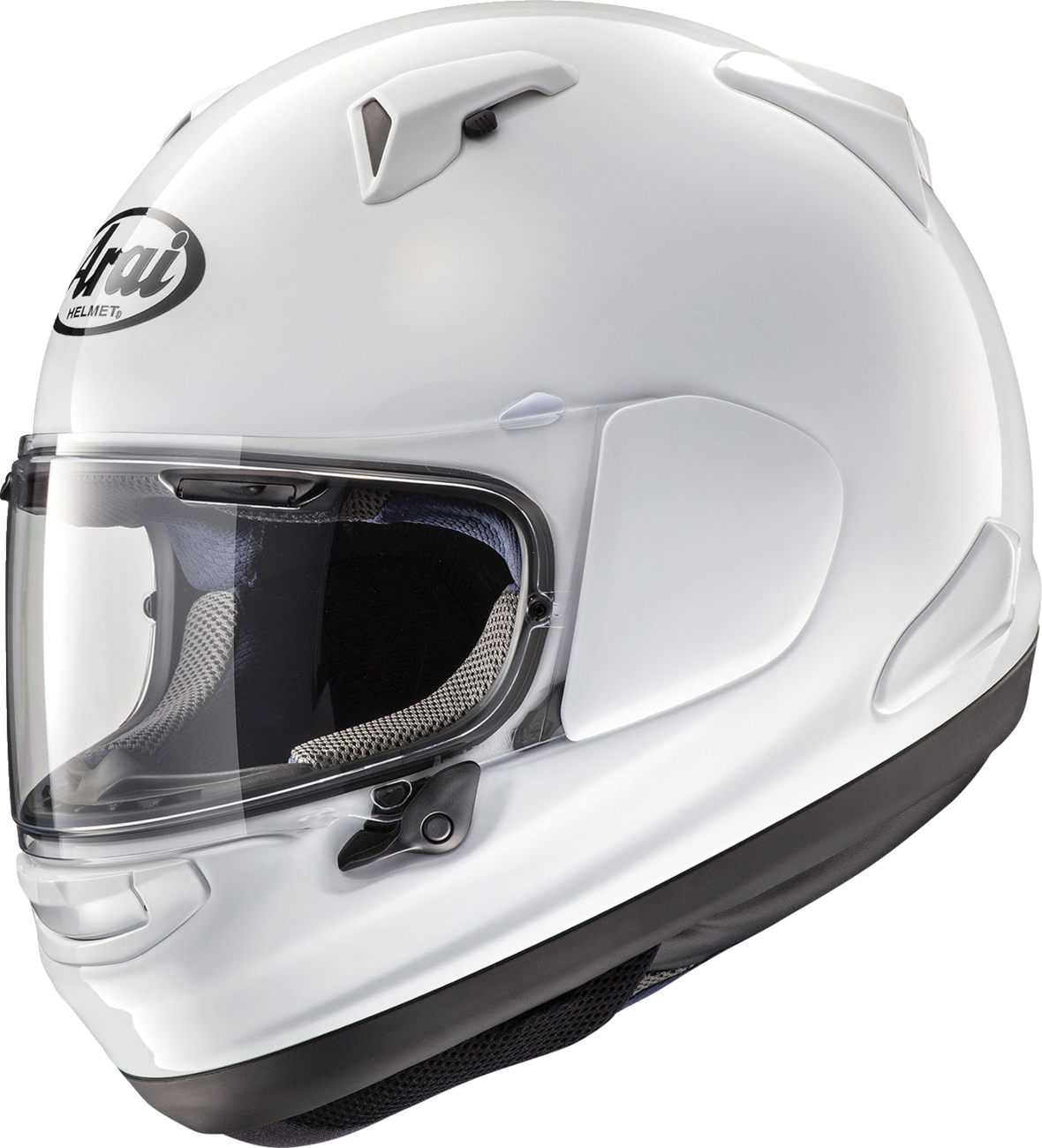 Arai Signet-X helmet in white with XS size, featuring aerodynamic design and ventilation for motorcycle riding safety.