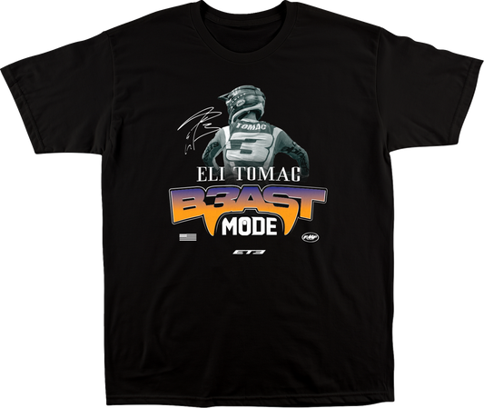 Black FMF Beast Mode T-Shirt in Medium, featuring bold graphic design and comfortable fit.