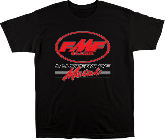 Black FMF Crash T-Shirt in large size, made of soft spun cotton with plastisol print design.