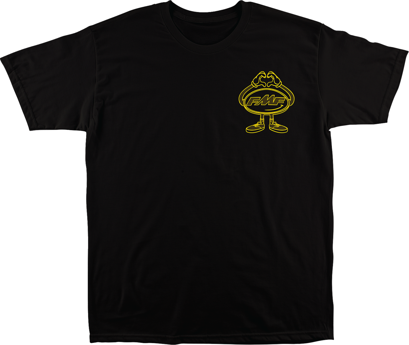 FMF Breakin Hearts black T-shirt in large size, featuring graphic design and comfortable fit, casual streetwear style.