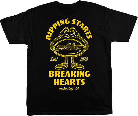 Black FMF Breakin Hearts T-Shirt in XL with graphic print, featuring a stylish design and comfortable fit.